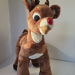 Build-A-Bear Rudolph The Red Nosed Reindeer with Light Up Nose